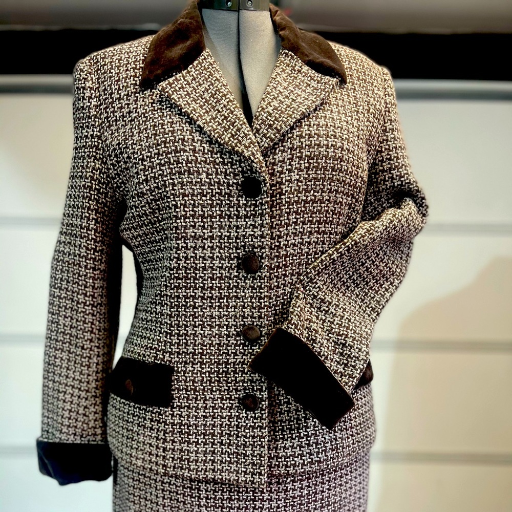 Hounds tooth wool like two piece suit